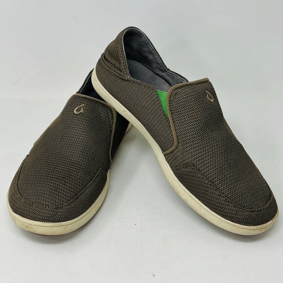 Olukai NOHEA MESH Men's Size 10US Brown Casual Slip On Shoes - Picture 2 of 10
